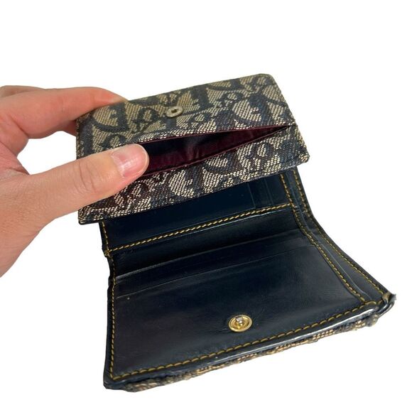 DIOR Authentic and Rare Saddle Diorissimo Christian Dior Compact Wallet Canvas L - Picture 7 of 11